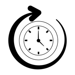 Wall clock running vector illustration graphic design