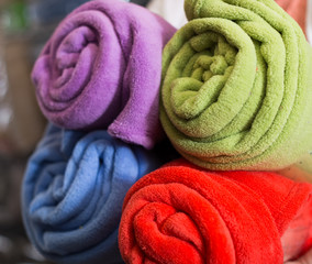 Obraz na płótnie Canvas image of different cotton colour towel