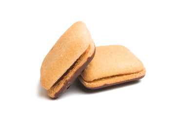 Fototapeta na wymiar biscuits sandwich with jam