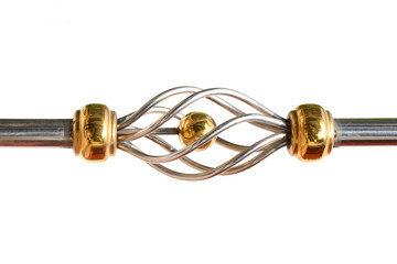 stainless steel railing isolated on white background