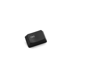 control button of computer keyboard isolated on white background