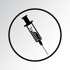 Syringe icon. Vector illustration