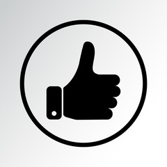 Thumb up icon. Vector illustration