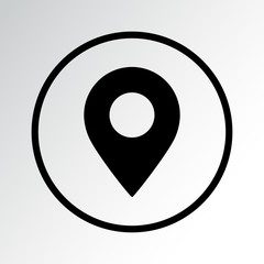 Location icon. Map pointer. Vector illustration