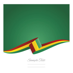 New abstract Guinea flag ribbon