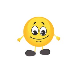 cute smile emoticon. vector illustration