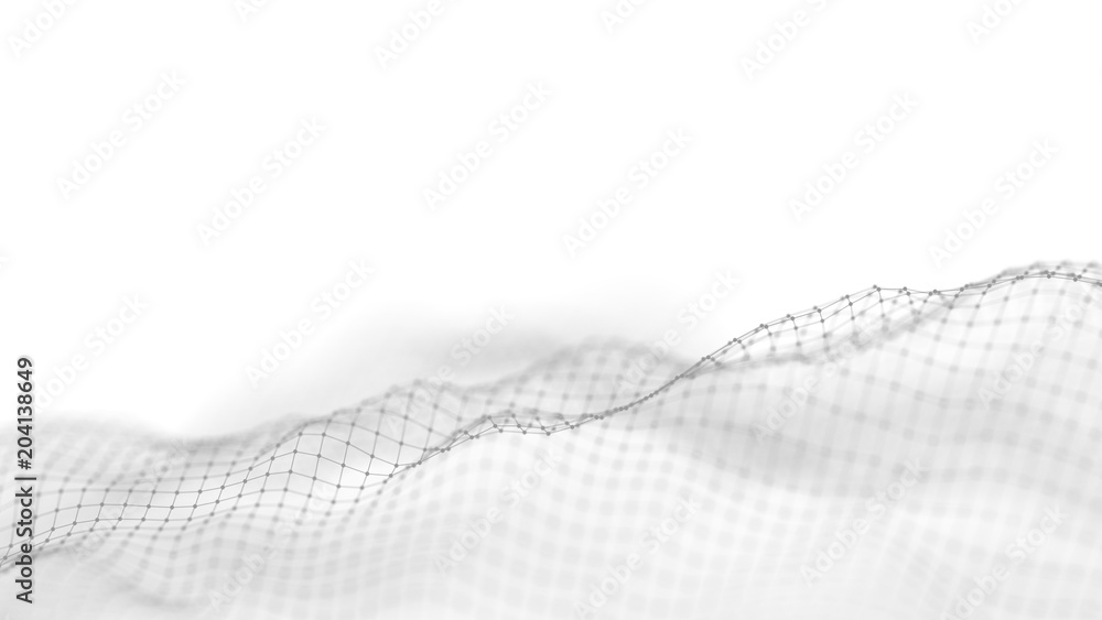 Poster data technology abstract futuristic illustration . low poly shape with connecting dots and lines on 