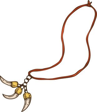 Magic Amulet or Necklace with Teeth