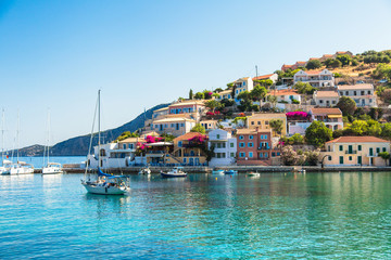 Fototapeta na wymiar Assos is a small town on the island of Kefalonia, Greece. 