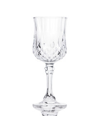 Crystal cut glass on the white background.