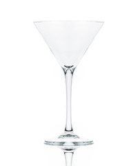 Crystal cut glass on the white background.