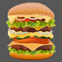 Illustration of a hamburger.