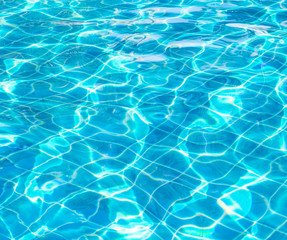 Fototapeta na wymiar Water surface in pool
