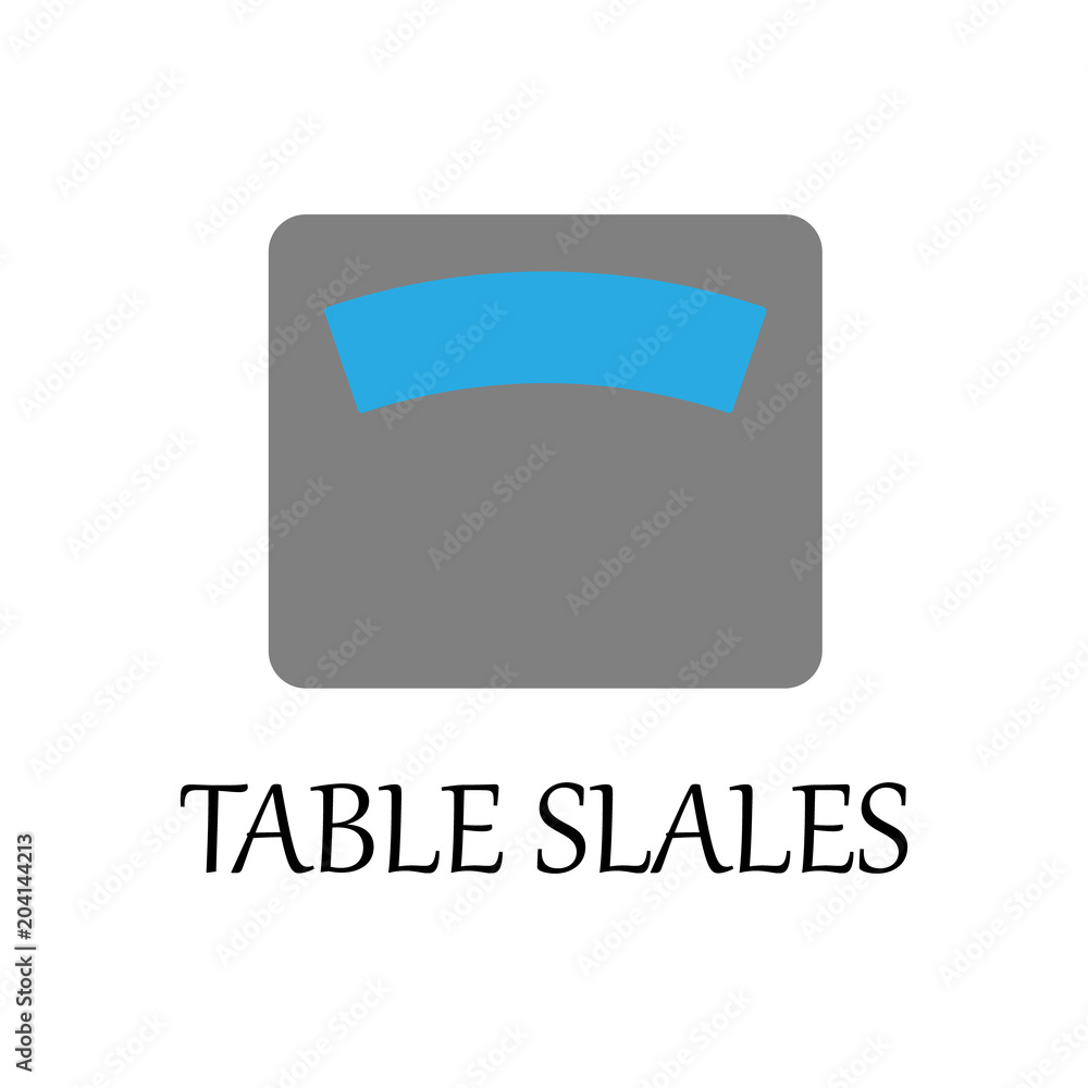 Poster colored table scales icon. element of web icon for mobile concept and web apps. detailed colored tab