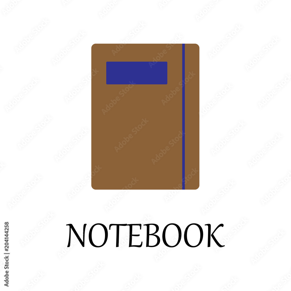Aufkleber colored notebook icon. element of web icon for mobile concept and web apps. detailed colored noteboo