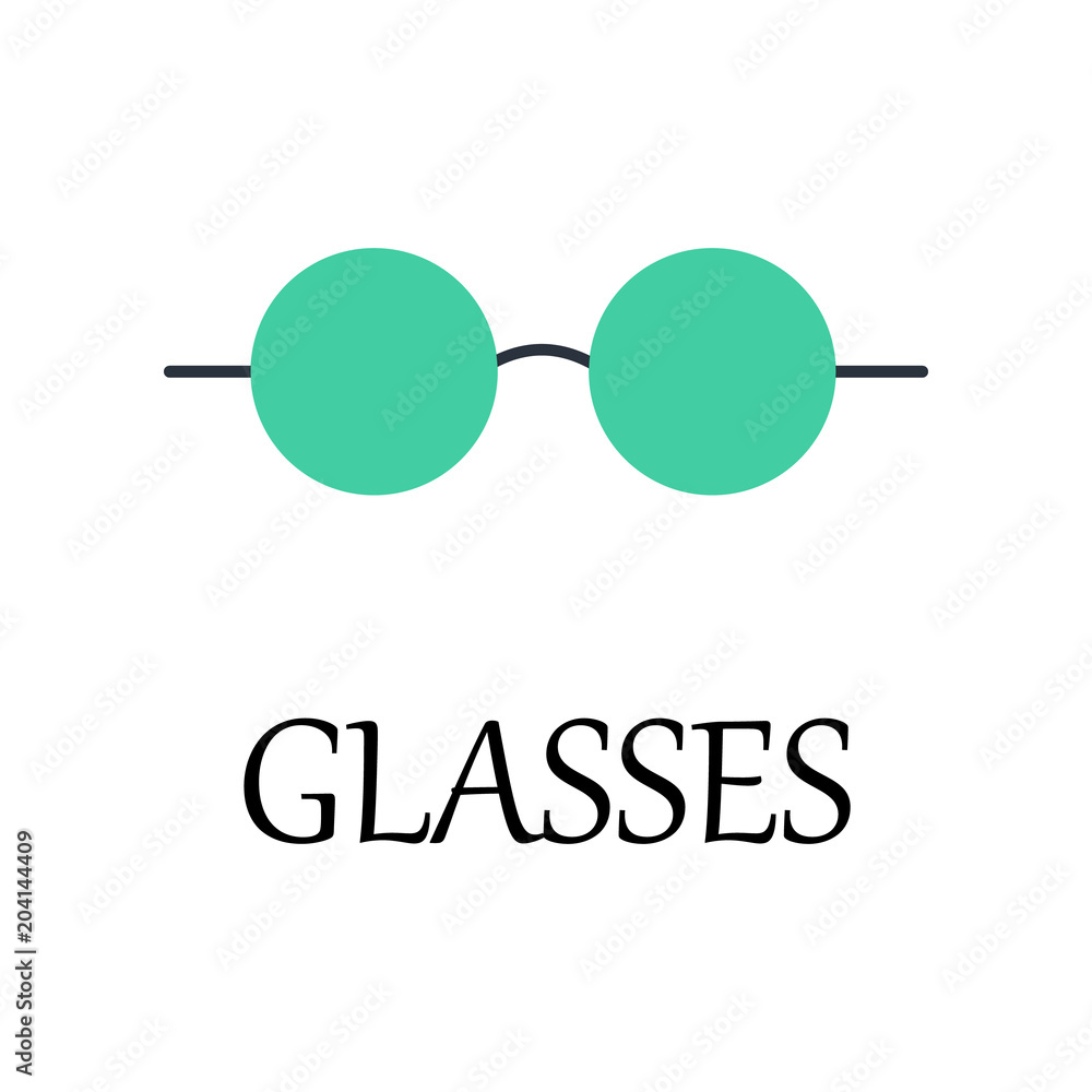 Poster colored glasses icon. element of web icon for mobile concept and web apps. detailed colored glasses 