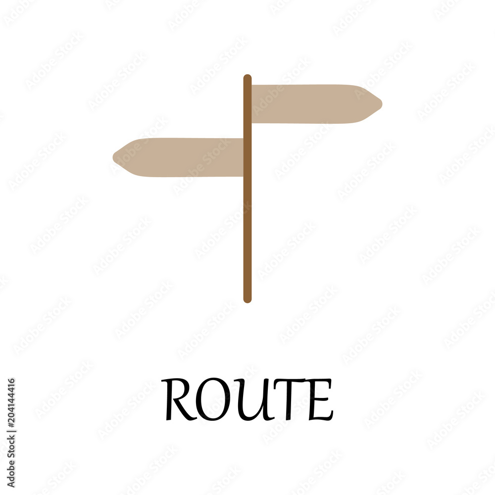 Poster colored road route icon. element of web icon for mobile concept and web apps. detailed colored road 