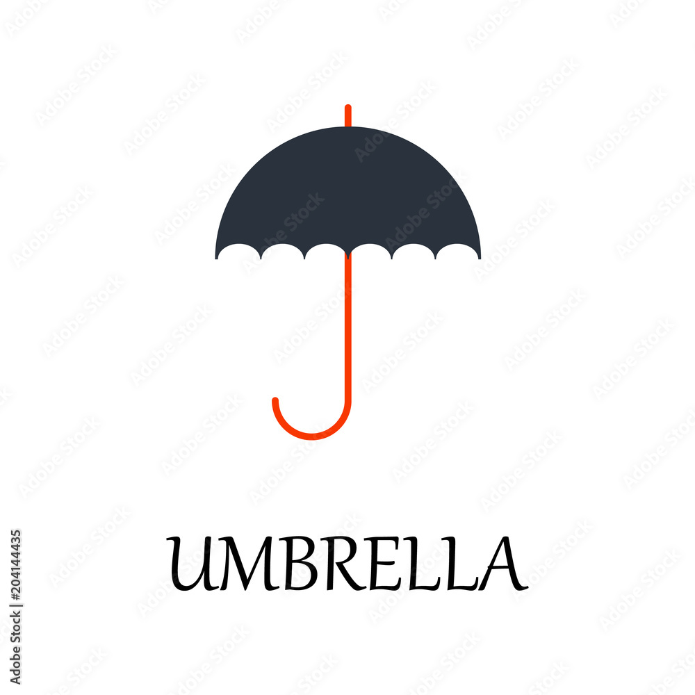 Poster colored umbrella icon. element of web icon for mobile concept and web apps. detailed colored umbrell