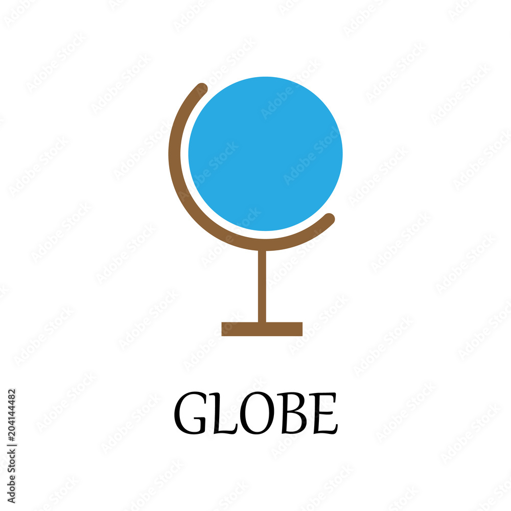 Poster colored globe icon. element of web icon for mobile concept and web apps. detailed colored globe icon
