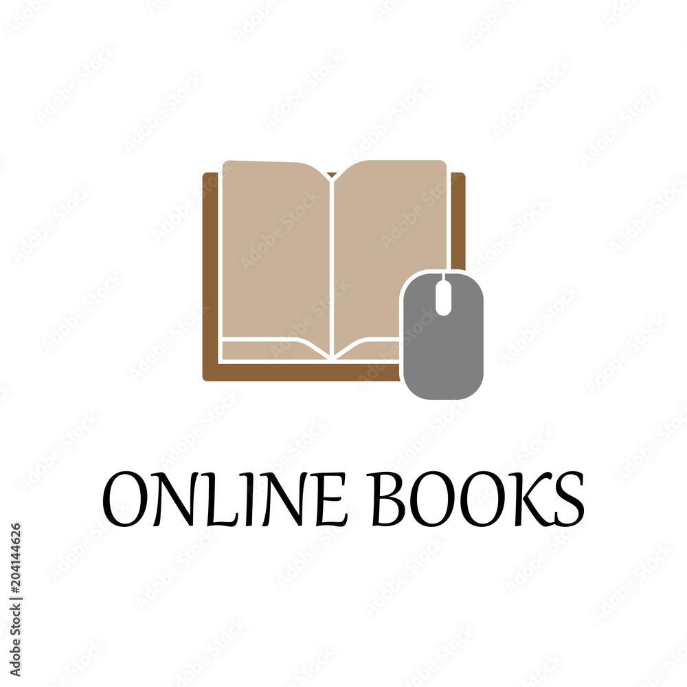 Poster colored online books icon. element of web icon for mobile concept and web apps. detailed colored onl