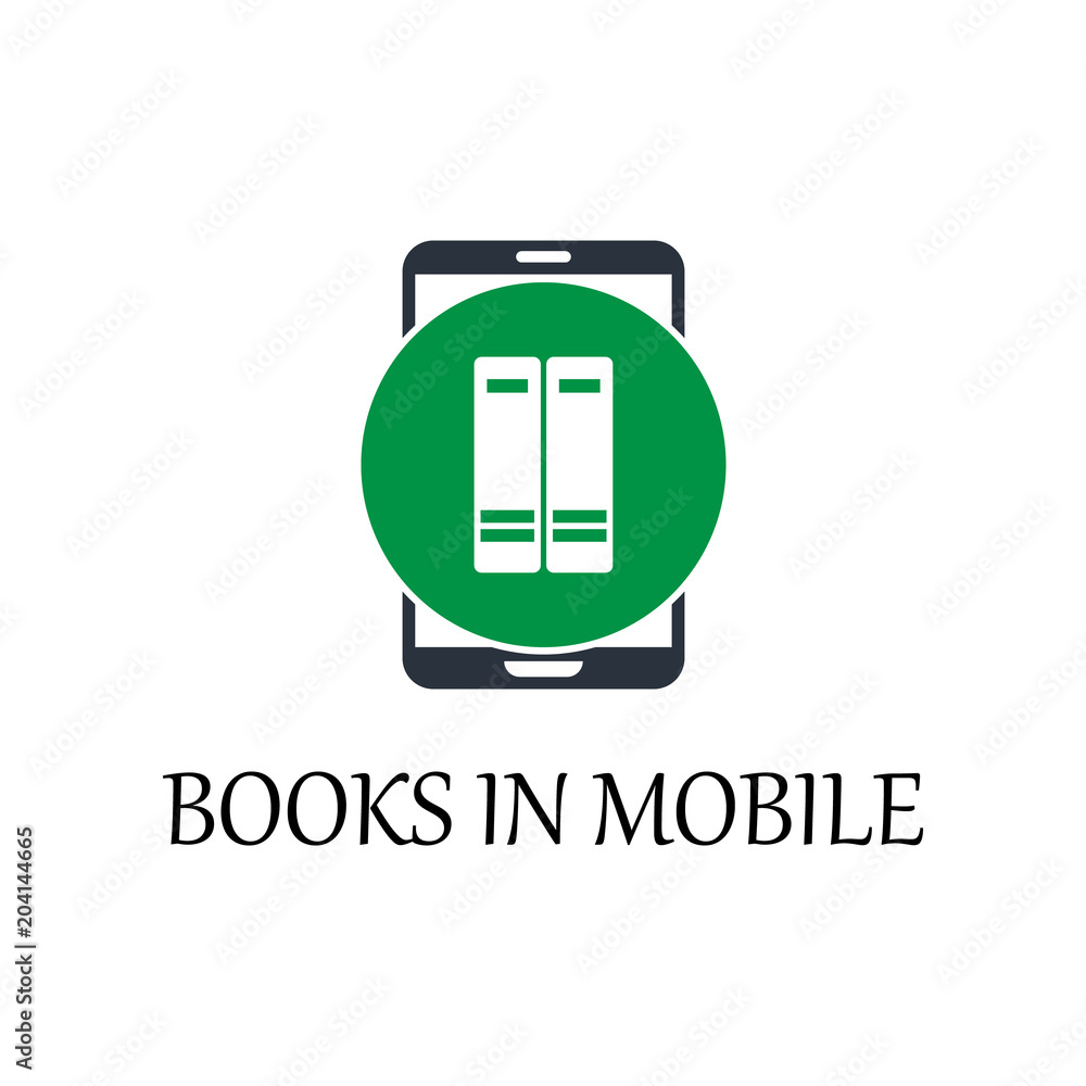 Aufkleber colored books in mobile icon. element of web icon for mobile concept and web apps. detailed colored 