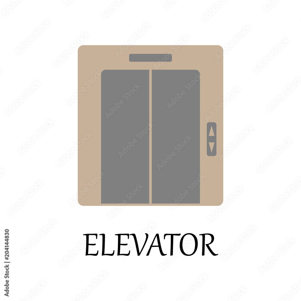 Aufkleber colored elevator icon. element of web icon for mobile concept and web apps. detailed colored elevato