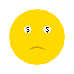 Frustrated smiley face icon