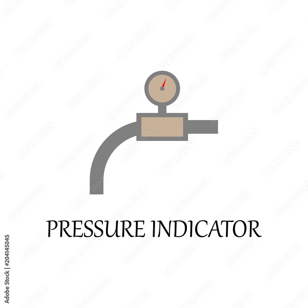 Poster colored pressure indicator icon. element of web icon for mobile concept and web apps. detailed color