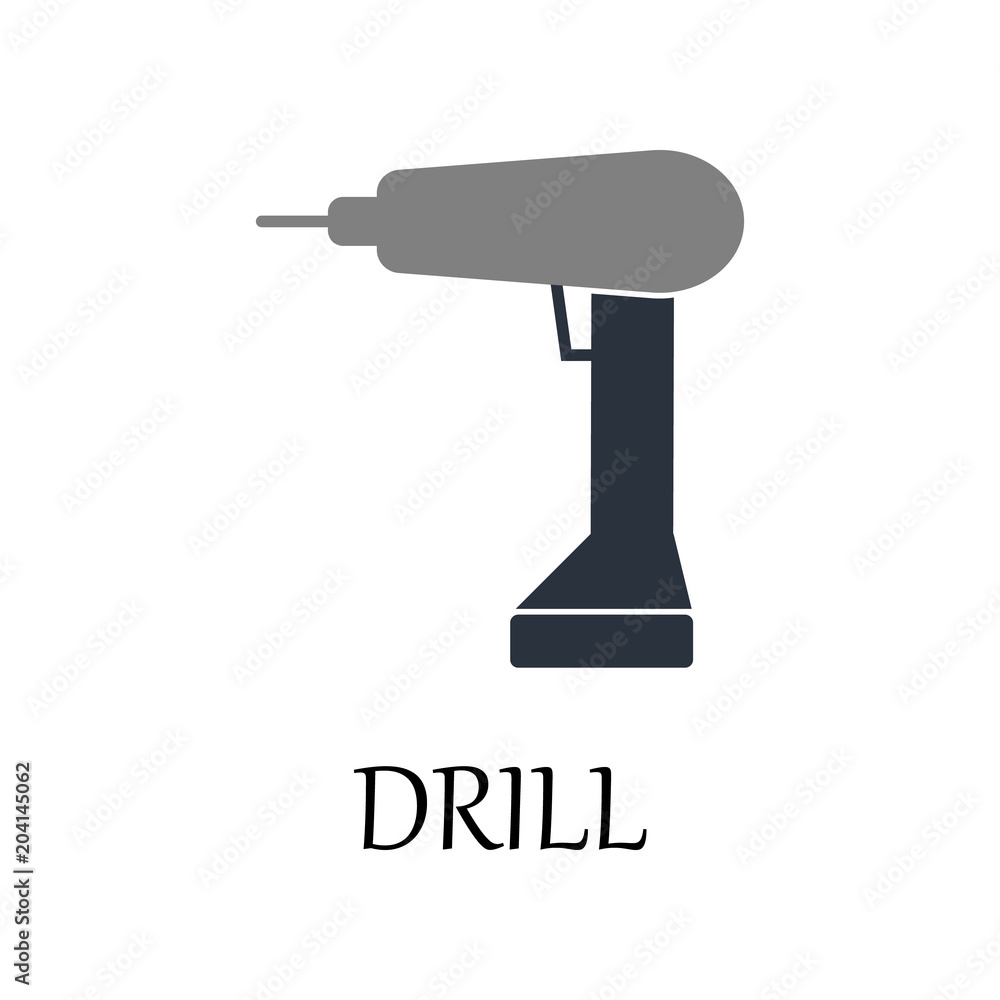 Aufkleber colored drill icon. element of web icon for mobile concept and web apps. detailed colored drill icon