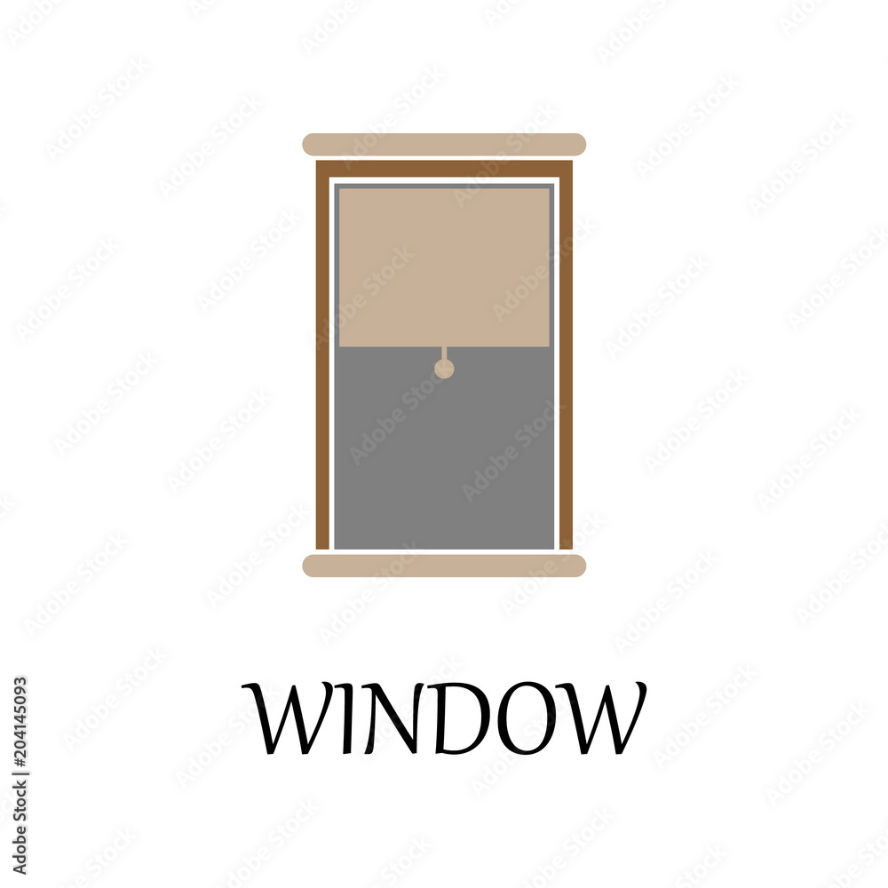 Aufkleber colored window icon. element of web icon for mobile concept and web apps. detailed colored window ic