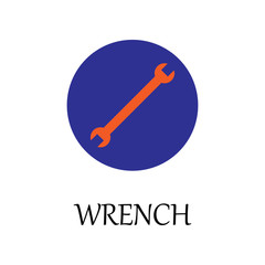 colored wrench icon. Element of web icon for mobile concept and web apps. Detailed colored wrench icon can be used for web and mobile. Premium icon