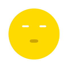 Emoticon expressing boredom or disapproval