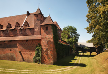 Fototapeta na wymiar Castle of Teutonic Order in Malbork. Pomeranian voivodeship. Poland