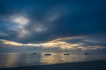 Sunset on Mauritius island