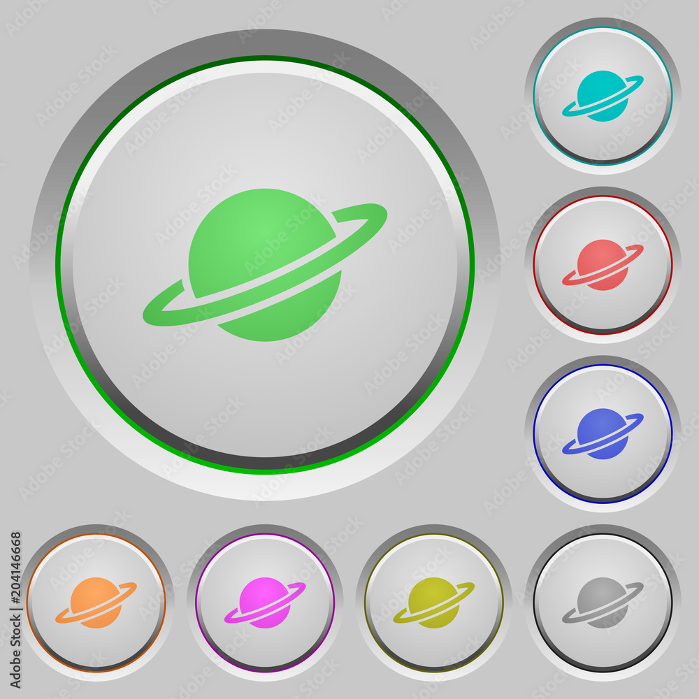 Poster planet push buttons