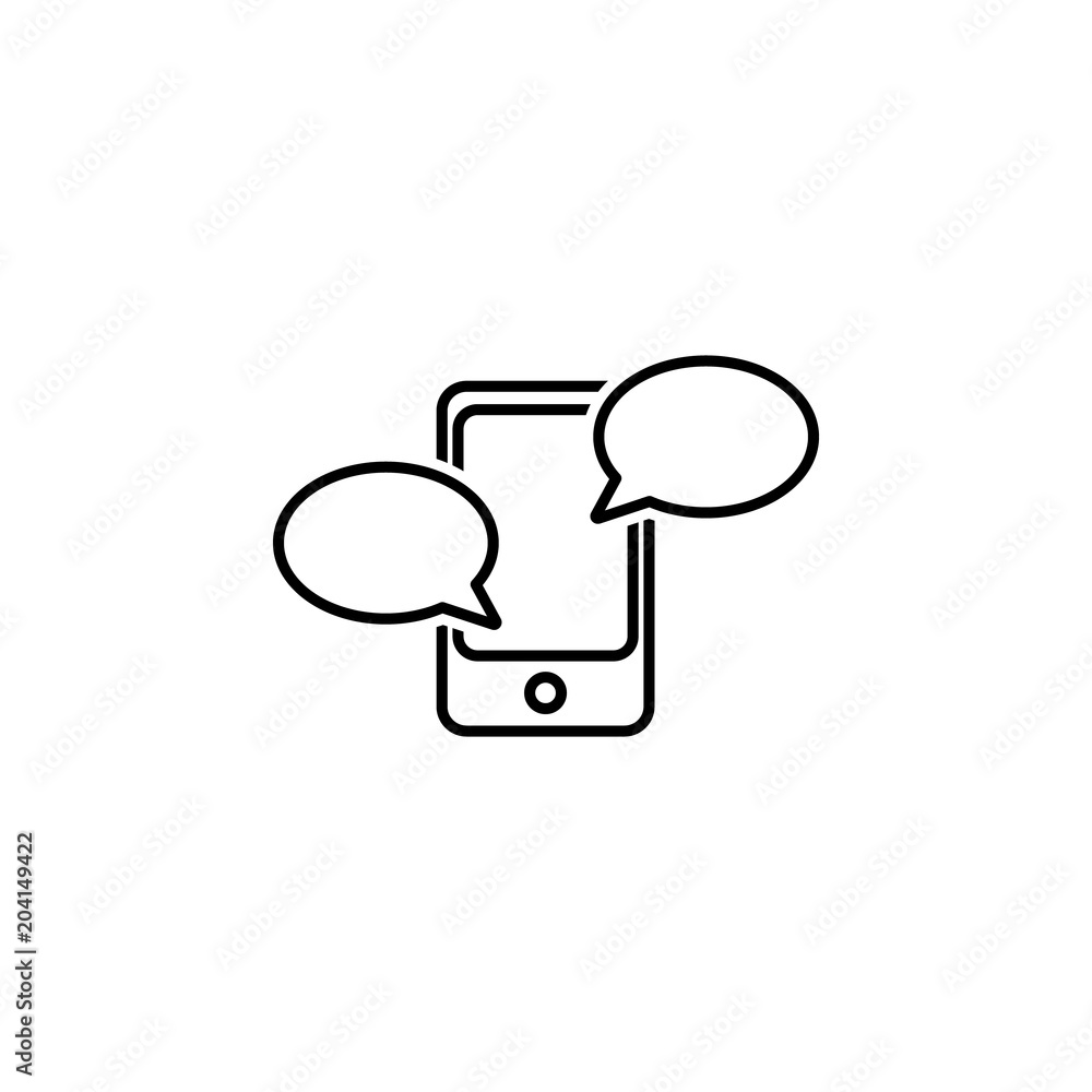 Poster messages in your phone icon. element of media and news for mobile concept and web apps. detailed mes