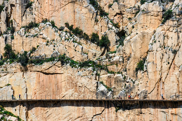 Fototapeta premium Caminito Del Rey - mountain path along steep cliffs in Andalusia, Spain