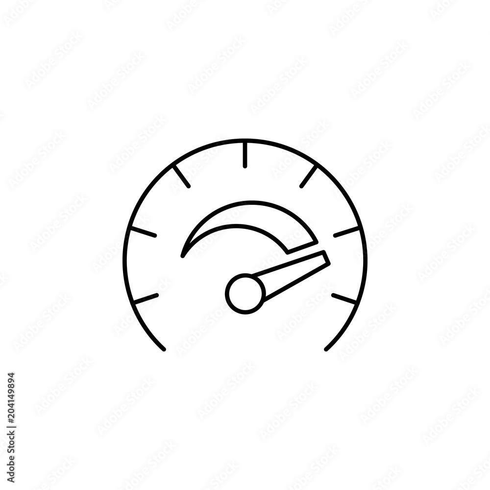 Poster maximum speedometer indicators icon. element of speed for mobile concept and web apps illustration. 