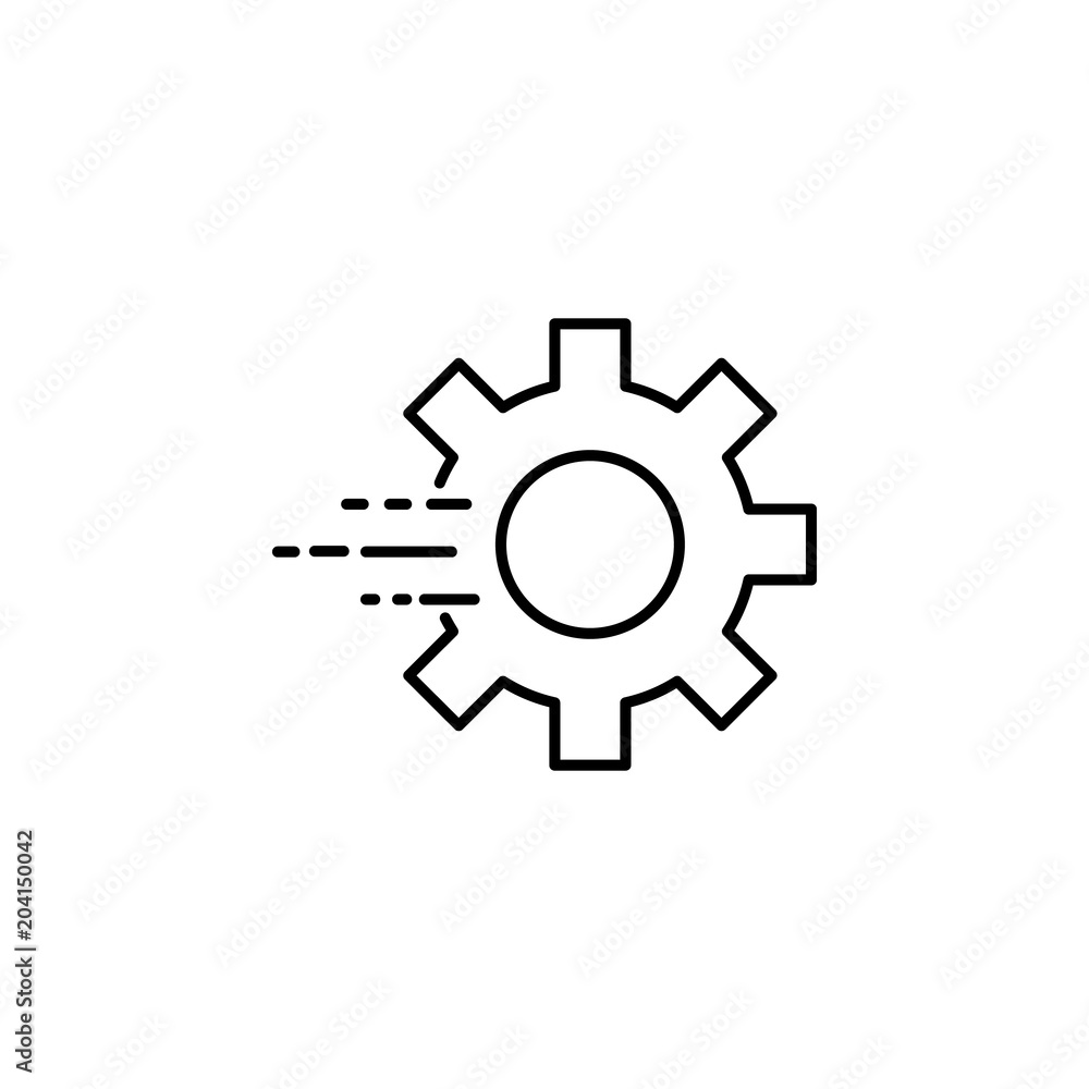 Poster fast mechanism icon. element of speed for mobile concept and web apps illustration. thin line icon f