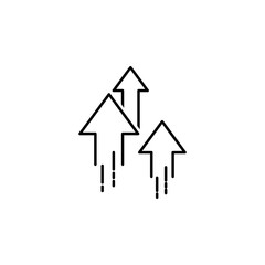 flying arrows icon. Element of speed for mobile concept and web apps illustration. Thin line icon for website design and development, app development. Premium icon