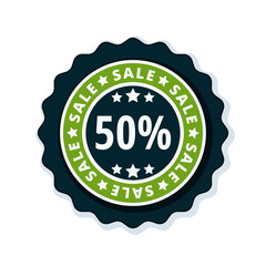 50% Sale label illustration