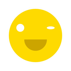Happy smiley face emoticon icon
