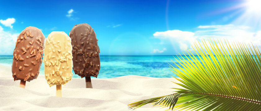 Leckeres Eis am Stiel - Urlaub Konzept