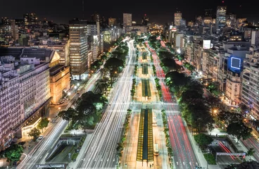 Foto op Aluminium Stad van Buenos Aires bij nacht © nickalbi