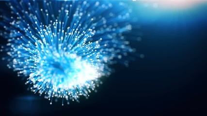 Growing bunch of optical fibers, Distribution of the light signal.