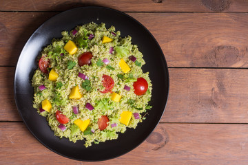Quinoa salad with guacamole