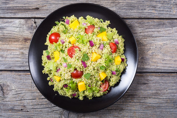 Quinoa salad with guacamole