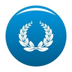 Leaf wreath icon. Simple illustration of leaf wreath vector icon for any design blue