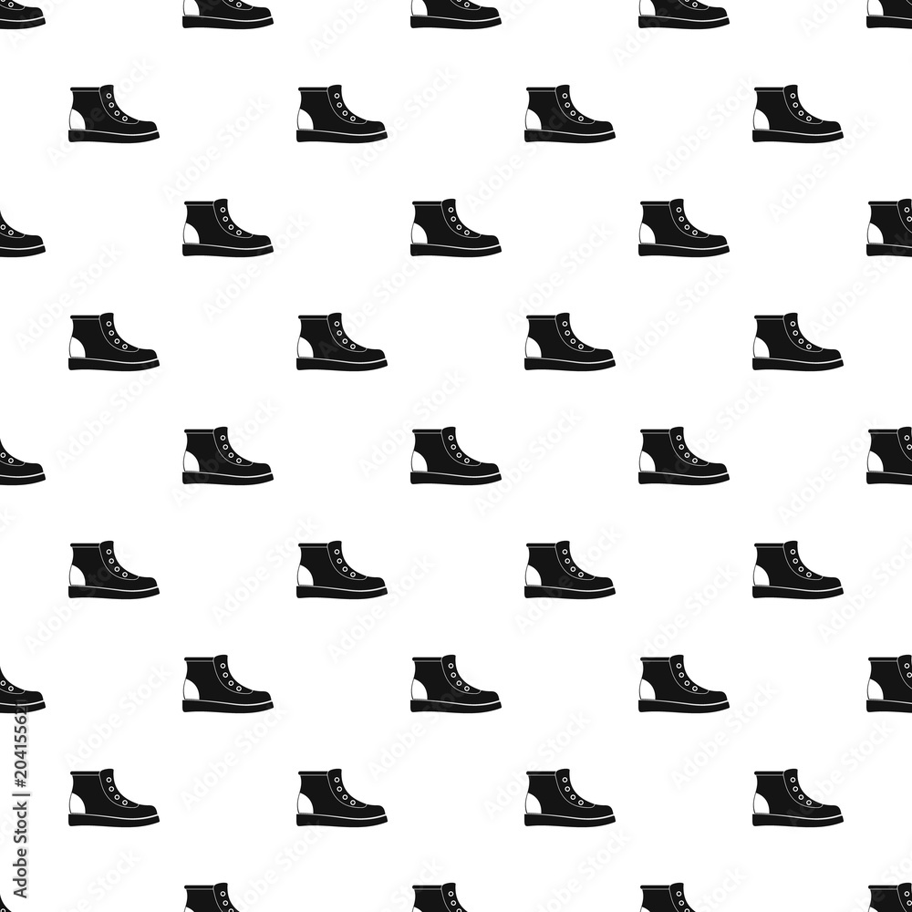 Poster hiking boots pattern vector seamless repeating for any web design