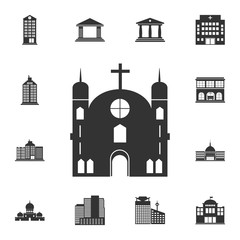 church building icon. Simple element illustration. church building symbol design  from Buildings collection set. Can be used for web and mobile